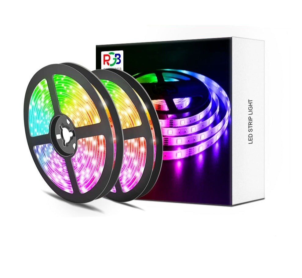 10m LED stripelys for dynamisk RGB belysning. Skap magisk stemning, perfekt for interiørdekorasjon og smarte hjem.