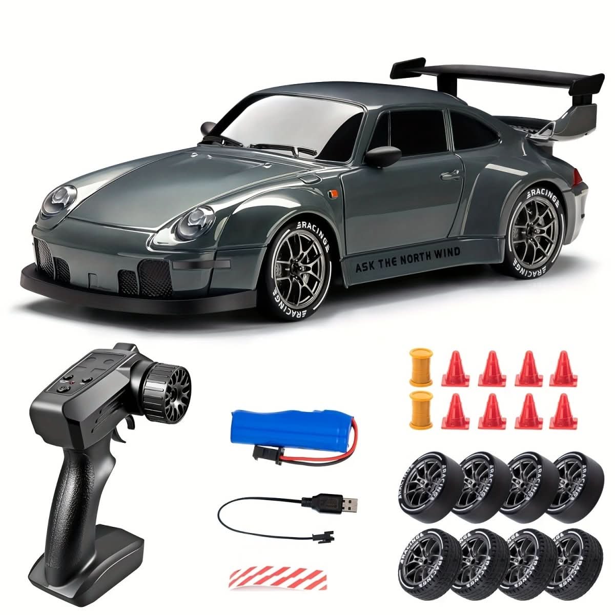 "1:24 RC Auto mit 4WD, beeindruckende LED-Räder, dynamisches Drift-Design, ideal für Kinder, Spielzeugfahrzeug"