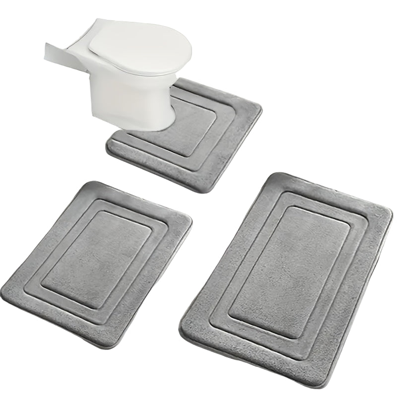 3-delt baderomsmatte i memory foam for myk komfort. Sklisikker og absorberende til baderommet.