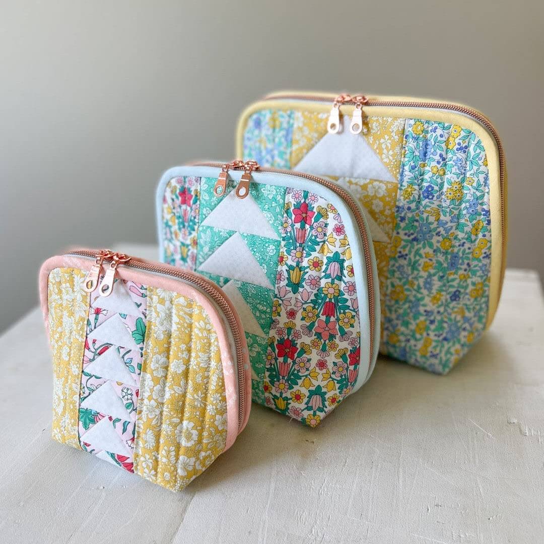 Slitesterke akrylmønstre for veskesøm og quilting. 3 mønstre for håndlaget DIY-vesker.