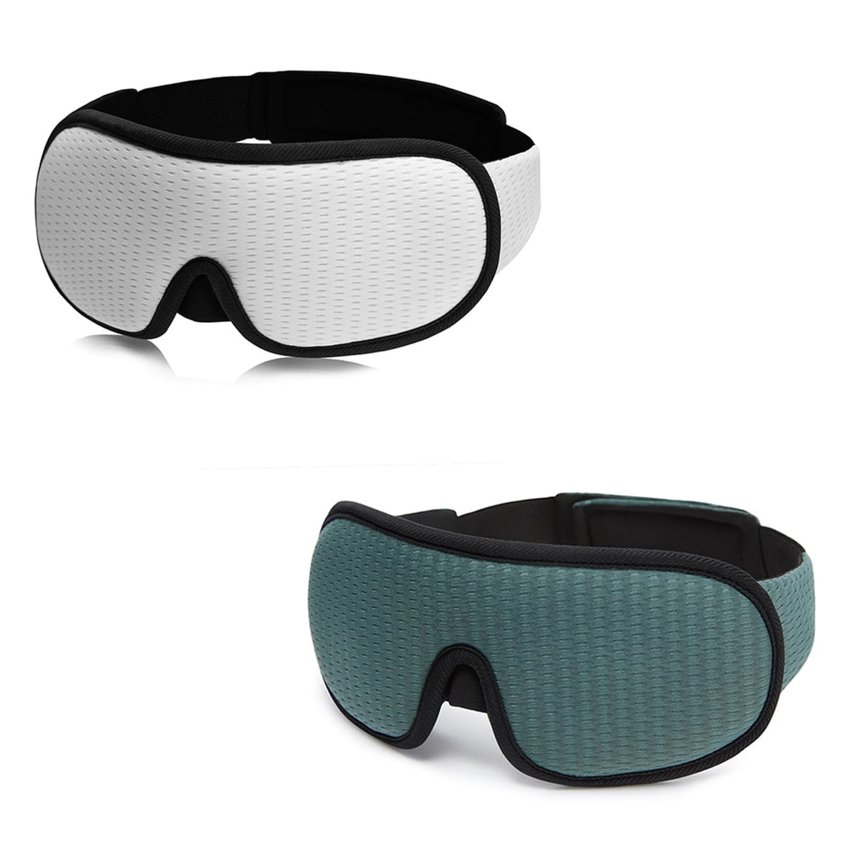 "3D atmungsaktive Schlafmaske in Schwarz bietet Dunkelheit und Komfort, perfekt für Reisen und erholsamen Schlaf."