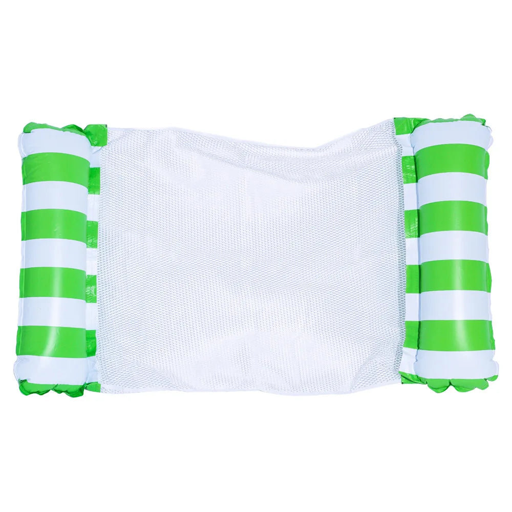 Aufblasbare Wasserhängematte mit Netz, leicht & faltbar, ideal für Pool & Meer, bietet Komfort als Schwimmsitz oder Hängematt