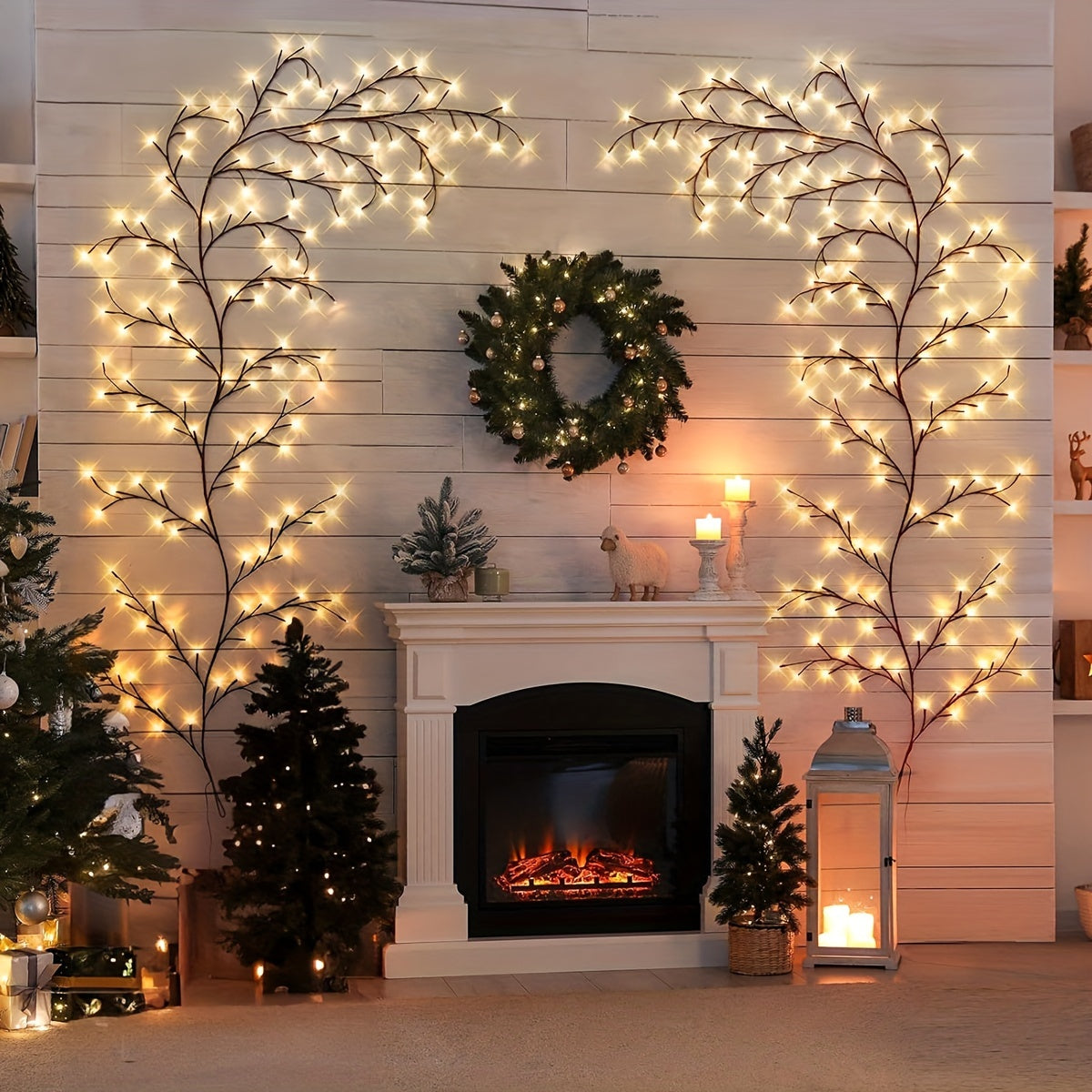 "Biegsame Weidenranken-Lichter im weißen Birkenbaum-Design mit warmweißen LEDs und vielseitiger Einsatzmöglichkeit."