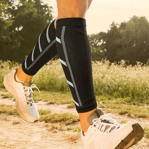 "CalfZone Wadenkompressionssocken für Komfort, Unterstützung; schwarz, atmungsaktiv, für Sport und Alltag."