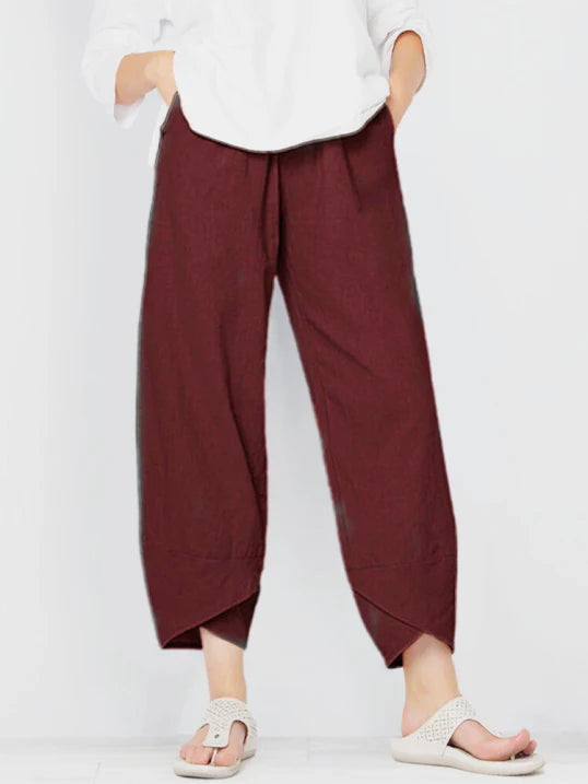 Lett og luftig cropped bukse for kvinner, ideell for sommer, avslappet stil, puster godt, figurvennlig og allsidig design.