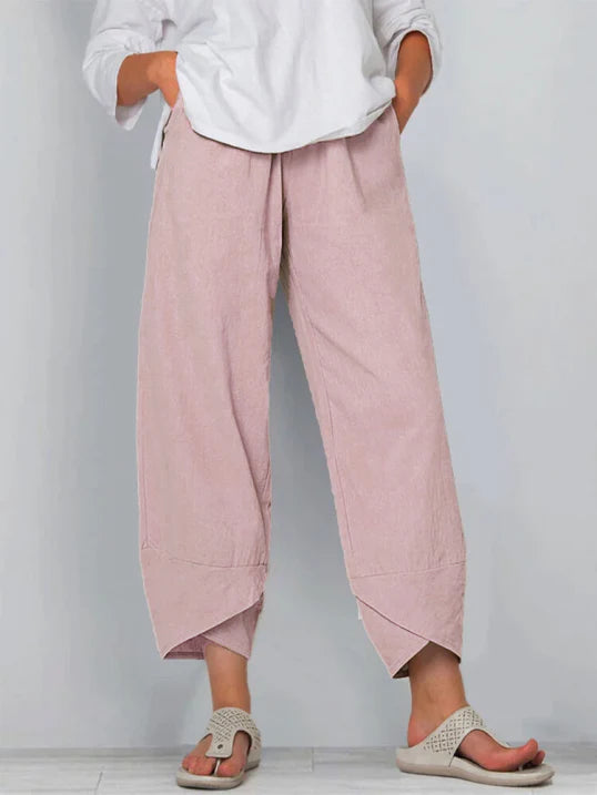 Lett og luftig cropped bukse for kvinner, ideell for sommer, avslappet stil, puster godt, figurvennlig og allsidig design.