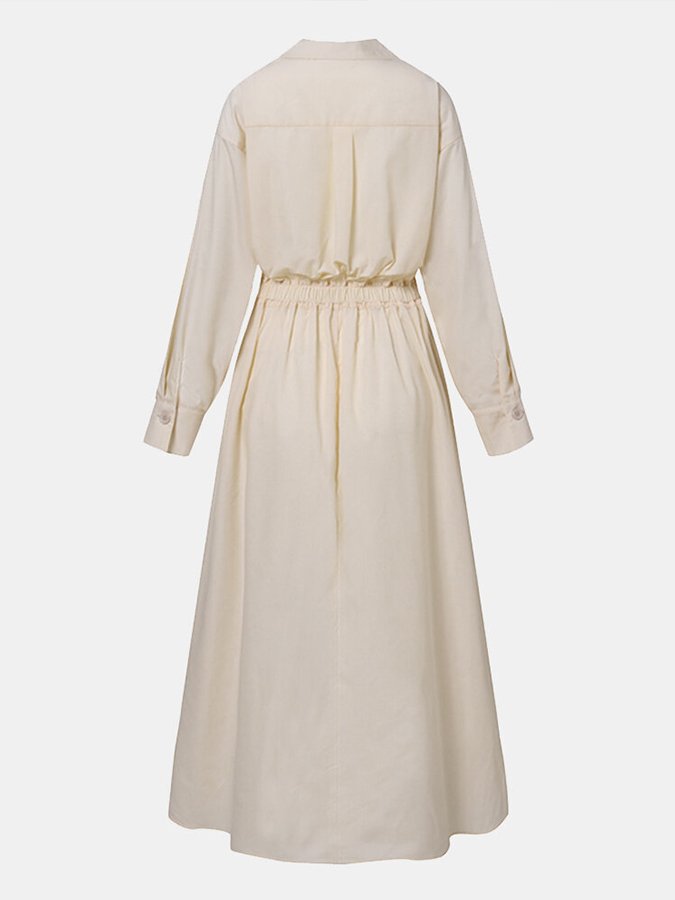 "Damen Abendkleid in Armee Grün mit Stehkragen und Midi Schnitt zeigt elegante, schmeichelnde Silhouette für formelle Anlässe