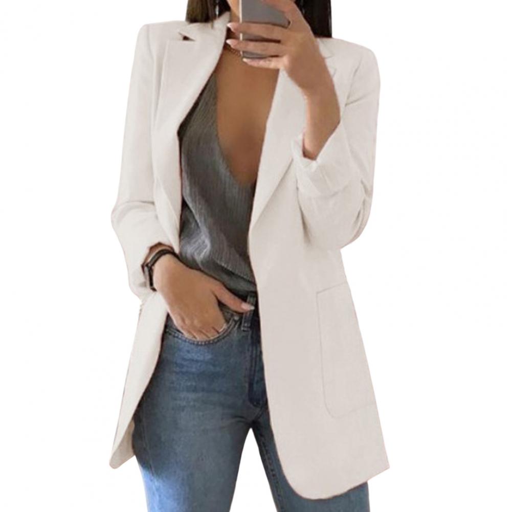 "Damen Blazer strukturiert, eleganter Schnitt, Vorderansicht. Ideal für Büro, hochwertige Materialien, vielseitige Farboption