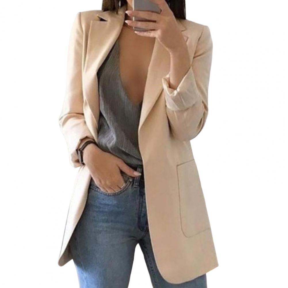 "Damen Blazer strukturiert, eleganter Schnitt, Vorderansicht. Ideal für Büro, hochwertige Materialien, vielseitige Farboption