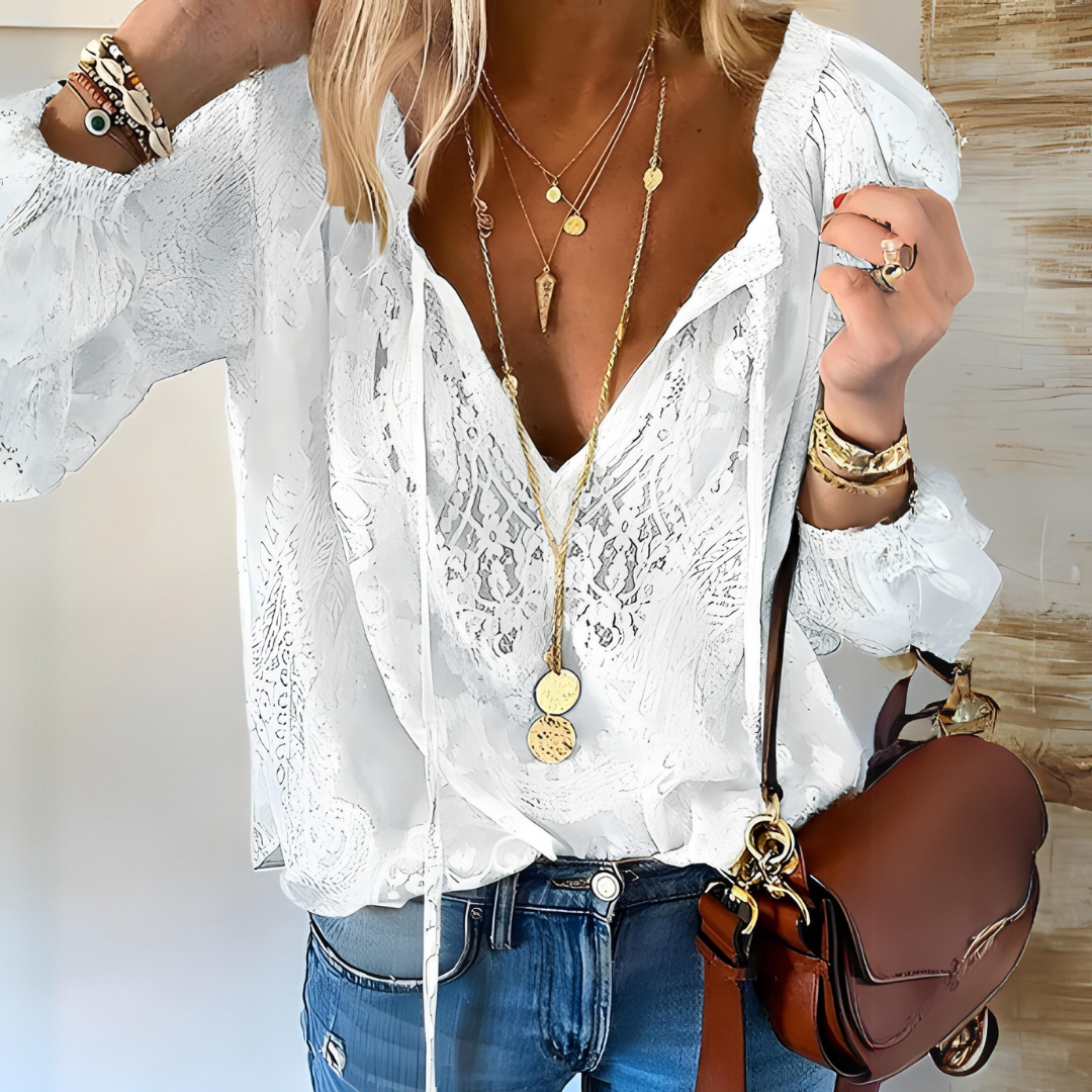 Elegant bohemsk damebluse