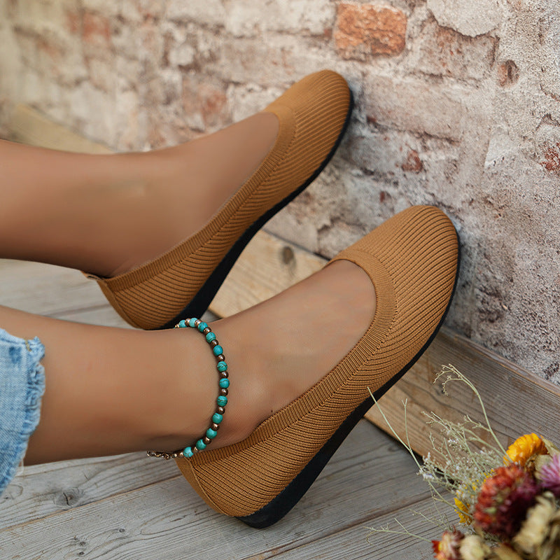 Elegante Damen Ballerinas mit flexiblem Obermaterial und rutschfester Sohle, ideal für Komfort und Stil im Alltag.