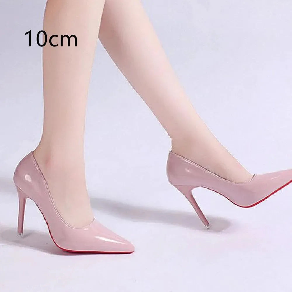 Elegante Damen Plateau-Stiletto-Pumps aus PU-Leder mit hohem Absatz, in elegantem einfarbigem Design, geeignet für Anlässe.