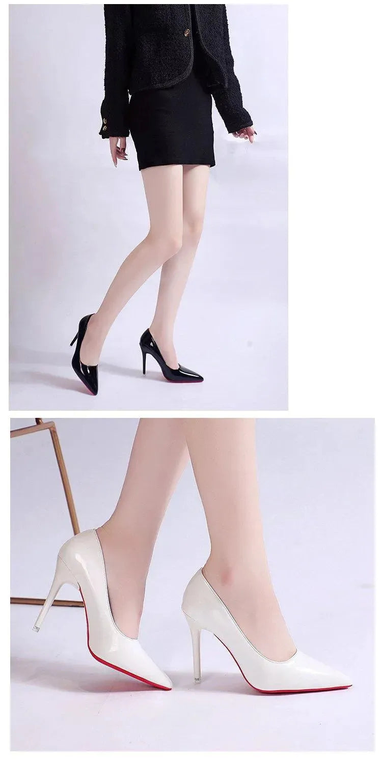 Elegante Damen Plateau-Stiletto-Pumps aus PU-Leder mit hohem Absatz, in elegantem einfarbigem Design, geeignet für Anlässe.