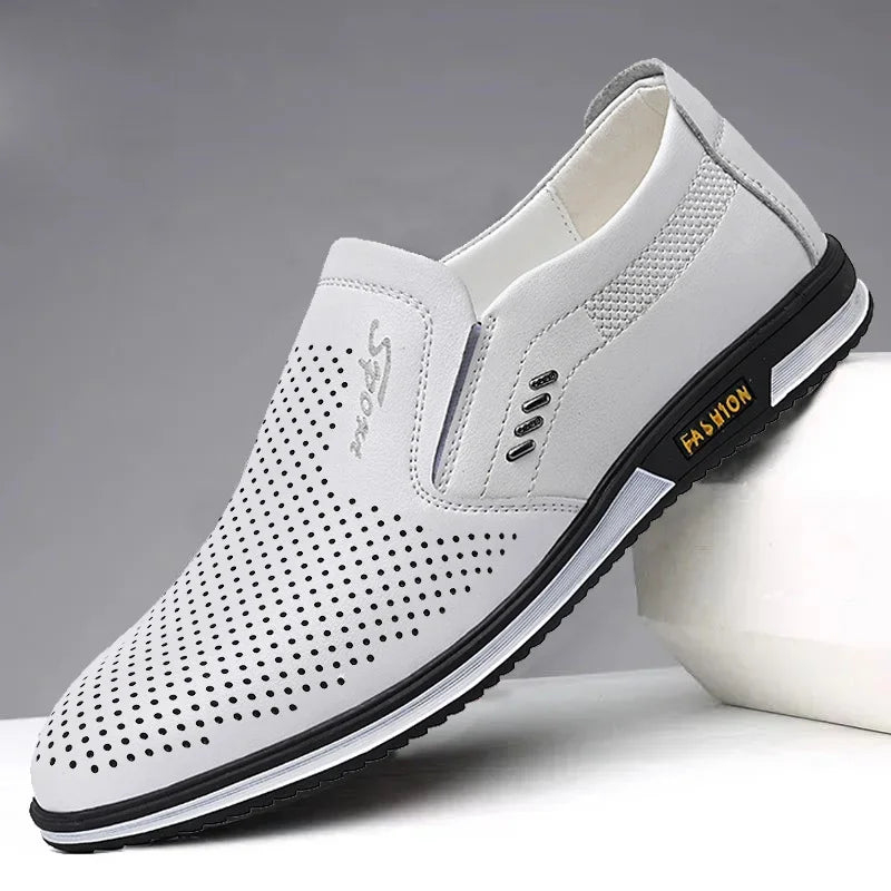 Svarte designerloafers for menn