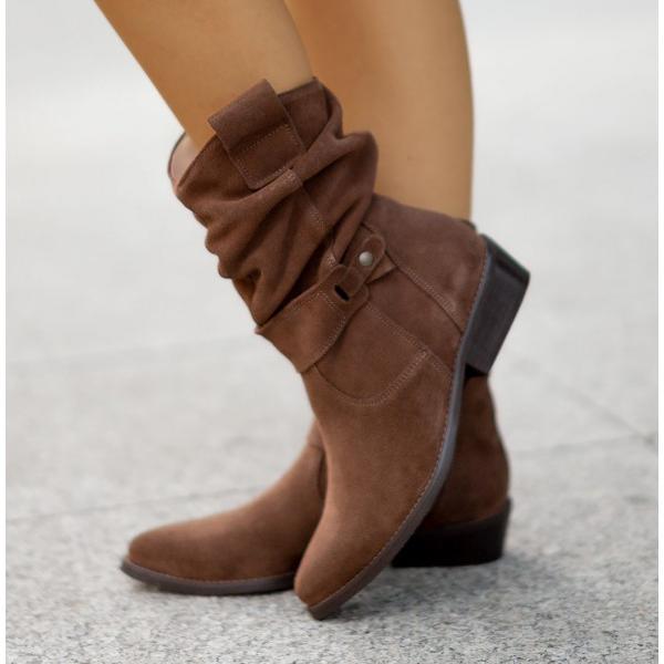 "Elegante orthopädische Stiefelette, beige, mit bequemem Einstieg, vielseitig für Stadt oder Büro, Damenmode, Komfor"