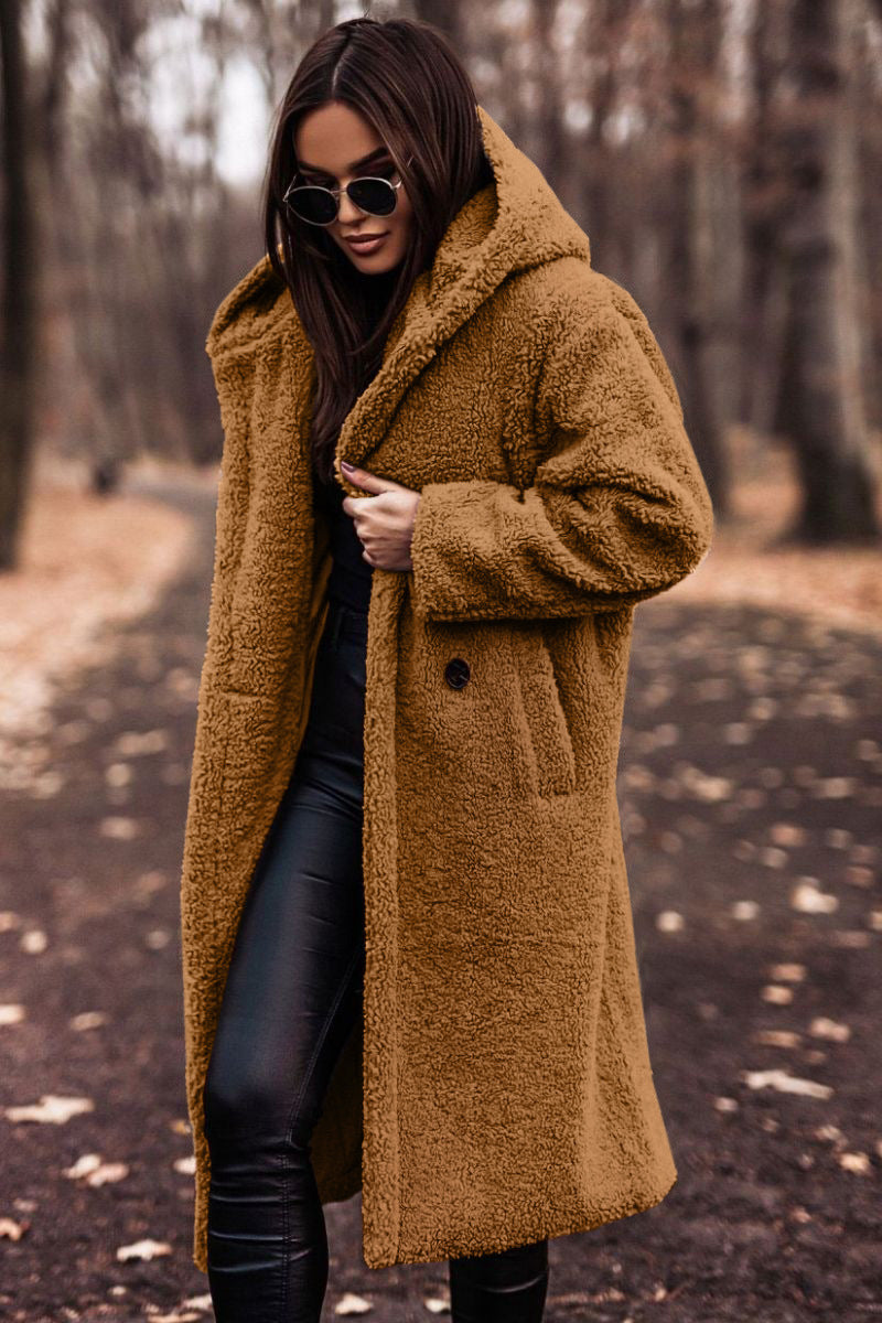 Elegante winddichte Sherpa-Jacke, vielseitiger Wintermantel für Damen, stilvoll und warm, luxuriöse Materialien, makellose Pa
