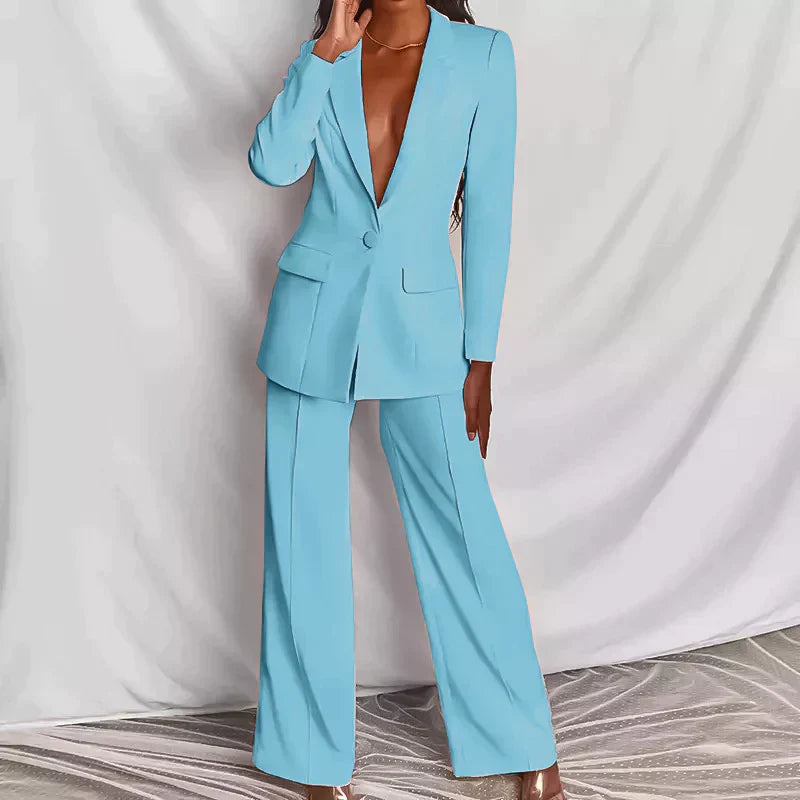 Elegant blazer- og buksett