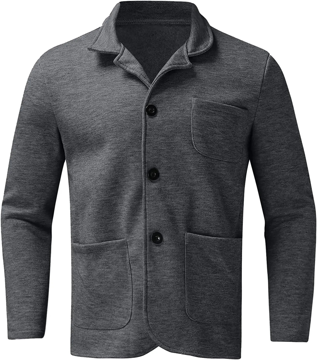 Eleganter Herrenblazer in Dunkelgrau, stilvoller Schnitt, vielseitig kombinierbar, ideal für formelle Anlässe und Alltag.