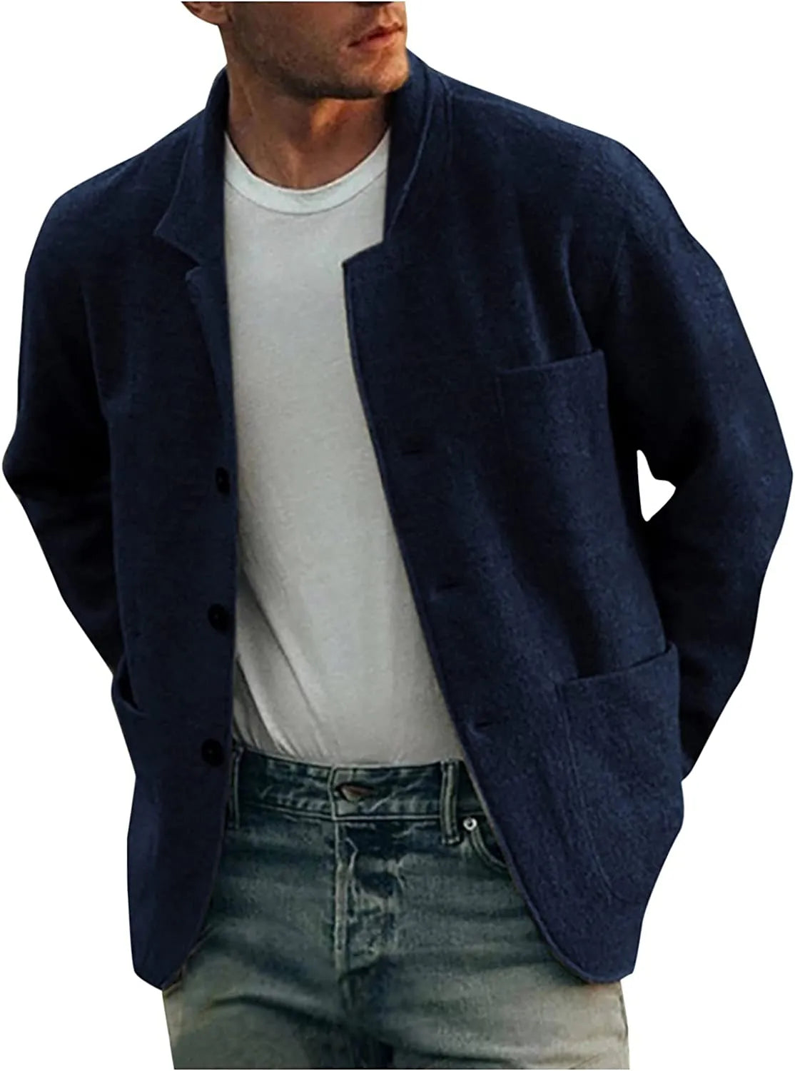 Eleganter Herrenblazer in Dunkelgrau, stilvoller Schnitt, vielseitig kombinierbar, ideal für formelle Anlässe und Alltag.