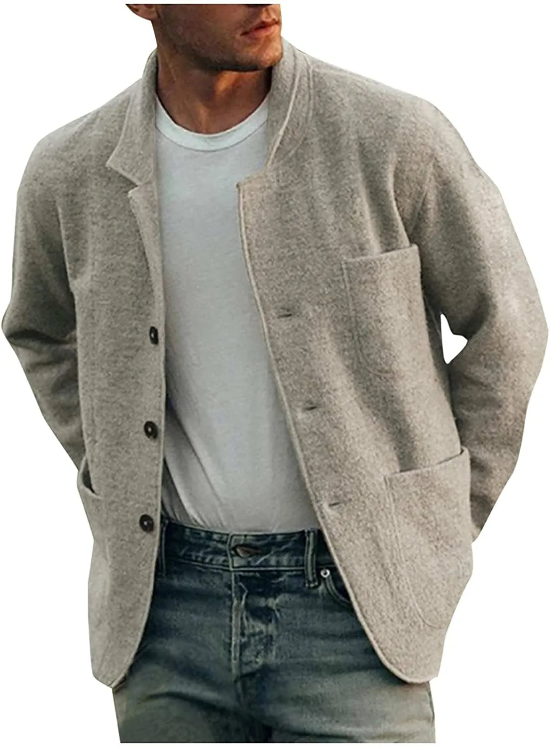 Eleganter Herrenblazer in Dunkelgrau, stilvoller Schnitt, vielseitig kombinierbar, ideal für formelle Anlässe und Alltag.