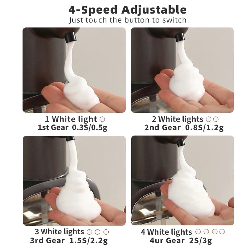 "Eleganter weißer Wand-Seifenspender 500 ml, berührungslos, mit Infrarotsensor und USB-Ladefunktion, ideal für moderne Räume.