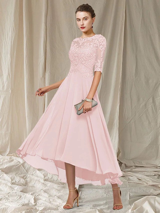 "Elegantes Abendkleid mit Spitzenoberteil, knöchellang, in verschiedenen Farben für festliche Anlässe und Hochzeiten."