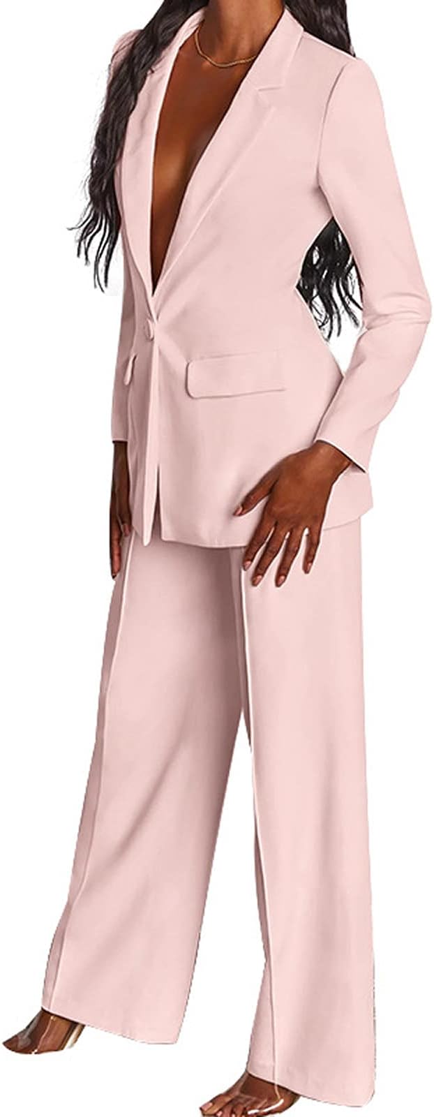 Elegantes Blazer-Hose Set aus Nylon, schlanker Schnitt, zeitloses Design, perfekt für Anlässe, in Mode für Damen.