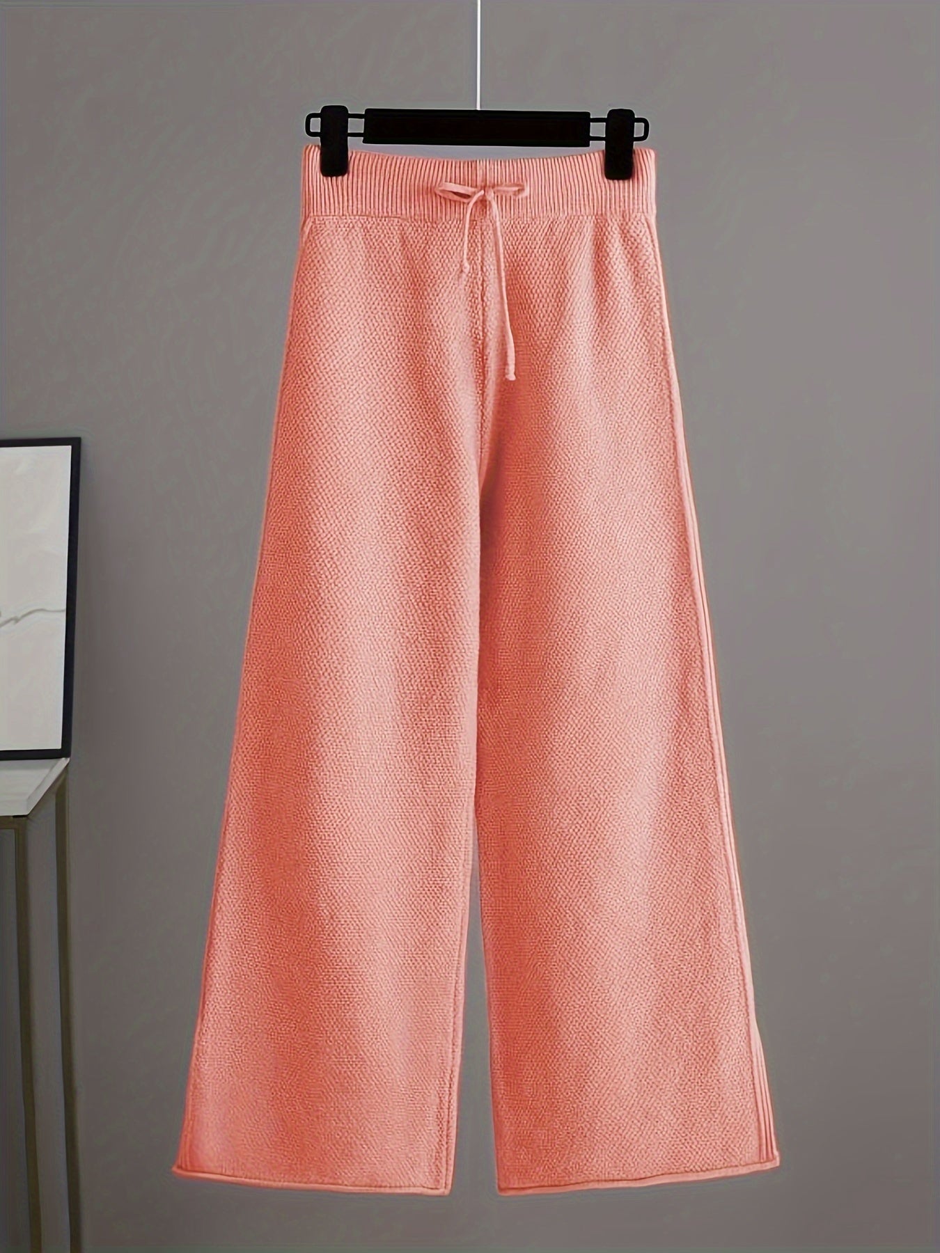 Elegantes Damen-Set: Rundhals-Pulli, weite Hose, kuschelig, ideal für kalte Tage, Komfort & Eleganz für Frauen.
