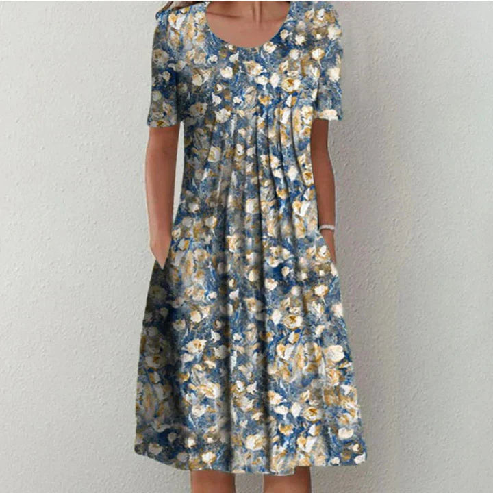 "Elegantes, zeitloses Damen-Baumwollkleid in verschiedenen Farben, ideal für Komfort und Stil zu jedem Anlass."