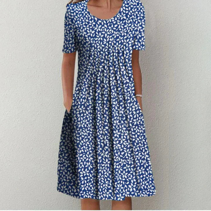 "Elegantes, zeitloses Damen-Baumwollkleid in verschiedenen Farben, ideal für Komfort und Stil zu jedem Anlass."