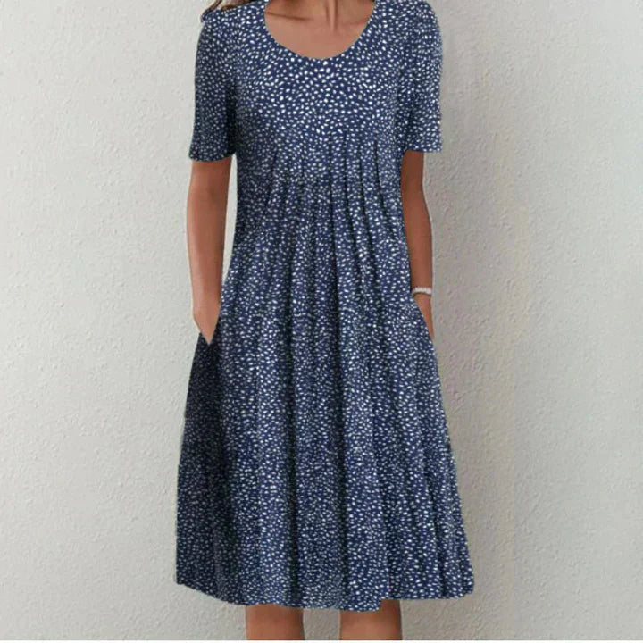 "Elegantes, zeitloses Damen-Baumwollkleid in verschiedenen Farben, ideal für Komfort und Stil zu jedem Anlass."