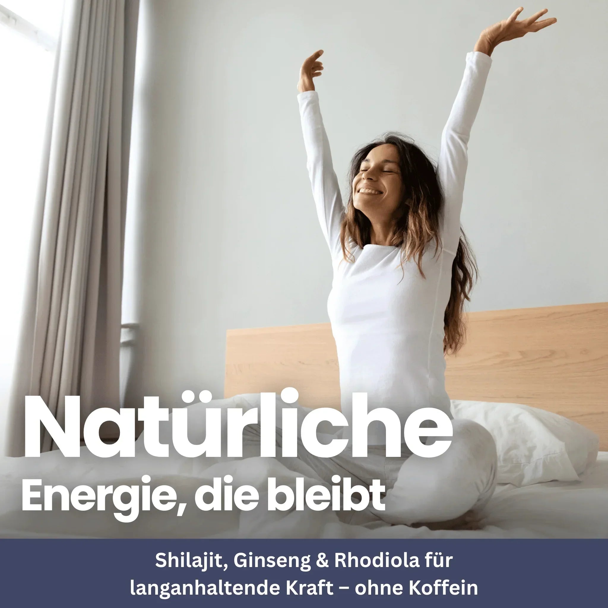 "Energieergänzung Shilajit Vital 8-in-1, braunes Pulver in Glasbehälter, für Kraft und Vitalität"