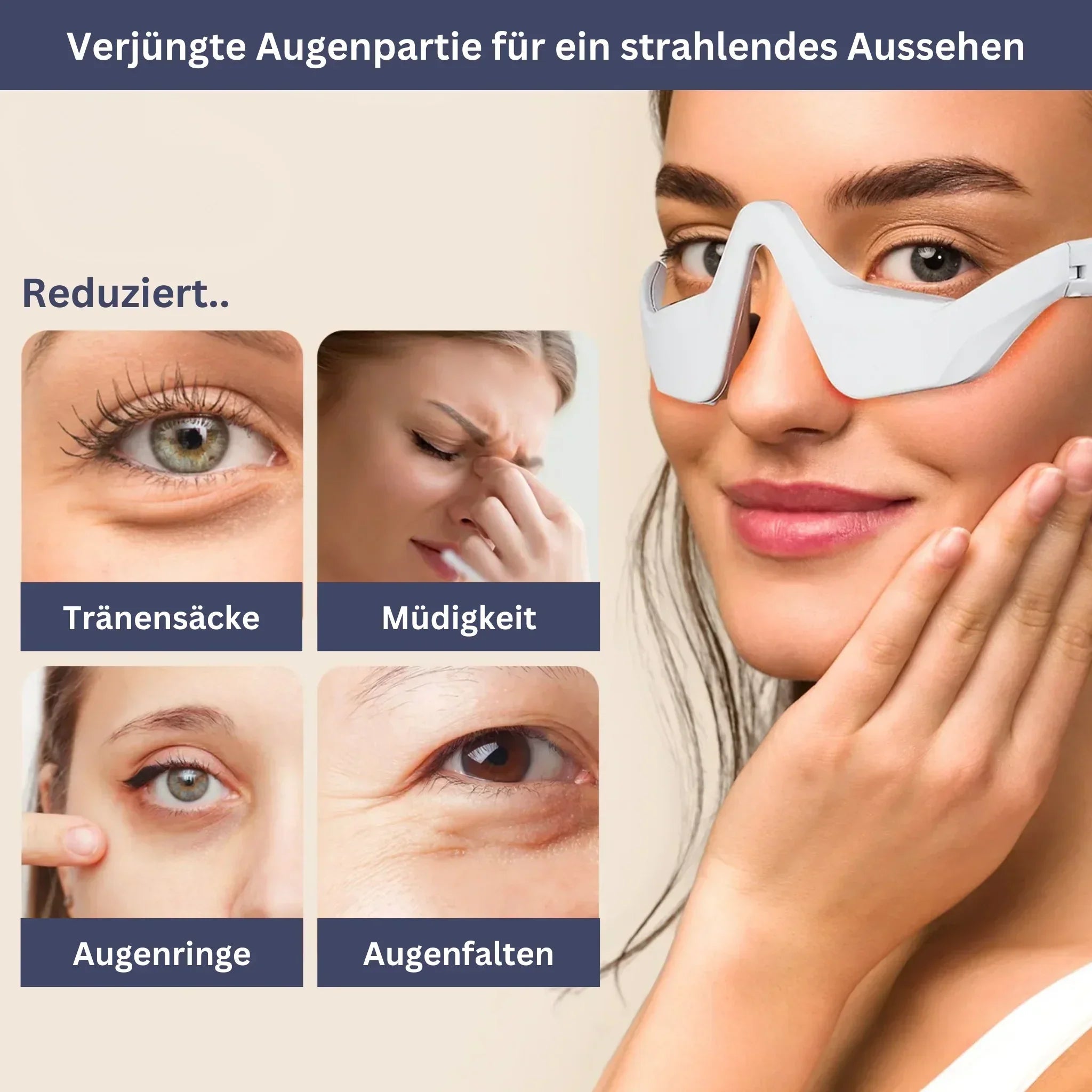 "Erfrischende Augenpflege-Creme in eleganter Tube, ideal zum Reduzieren von Augenringen und Fältchen, für strahlende Augen."