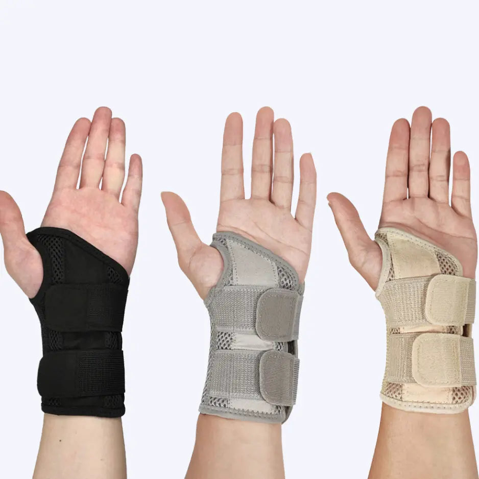 Ergonomische, atmungsaktive Handgelenksschiene für Schmerzlinderung und Stabilität, perfekt für den Alltag.