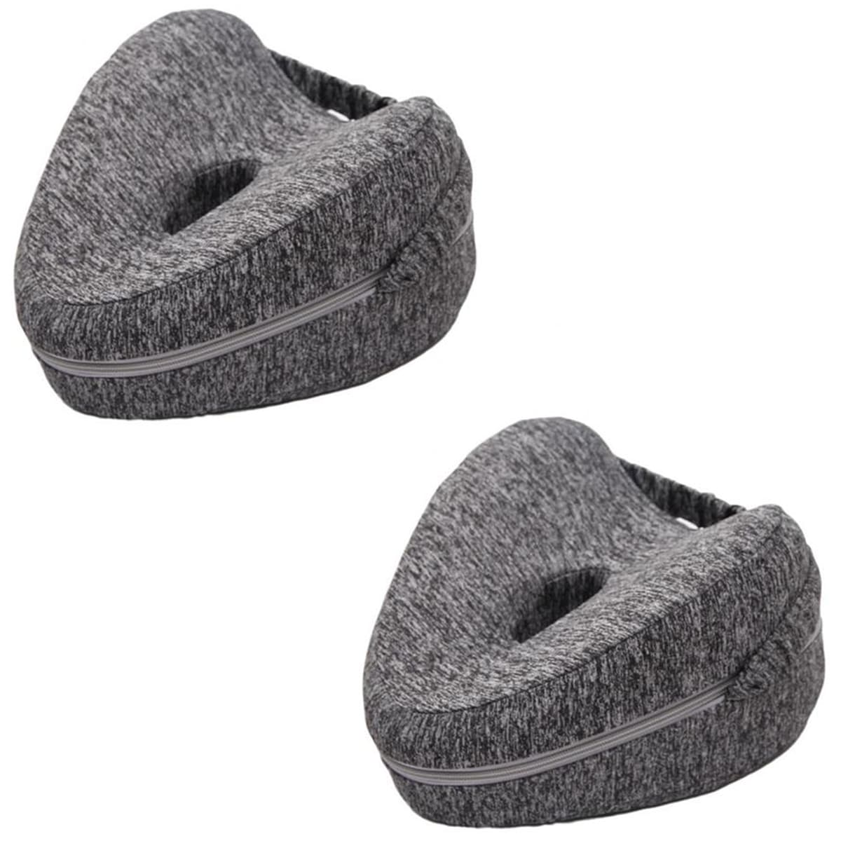 Ergonomisches Kniekissen in Herzform aus Memory-Foam, ideal für Seitenschläfer zur Unterstützung von Hüfte und Knie.
