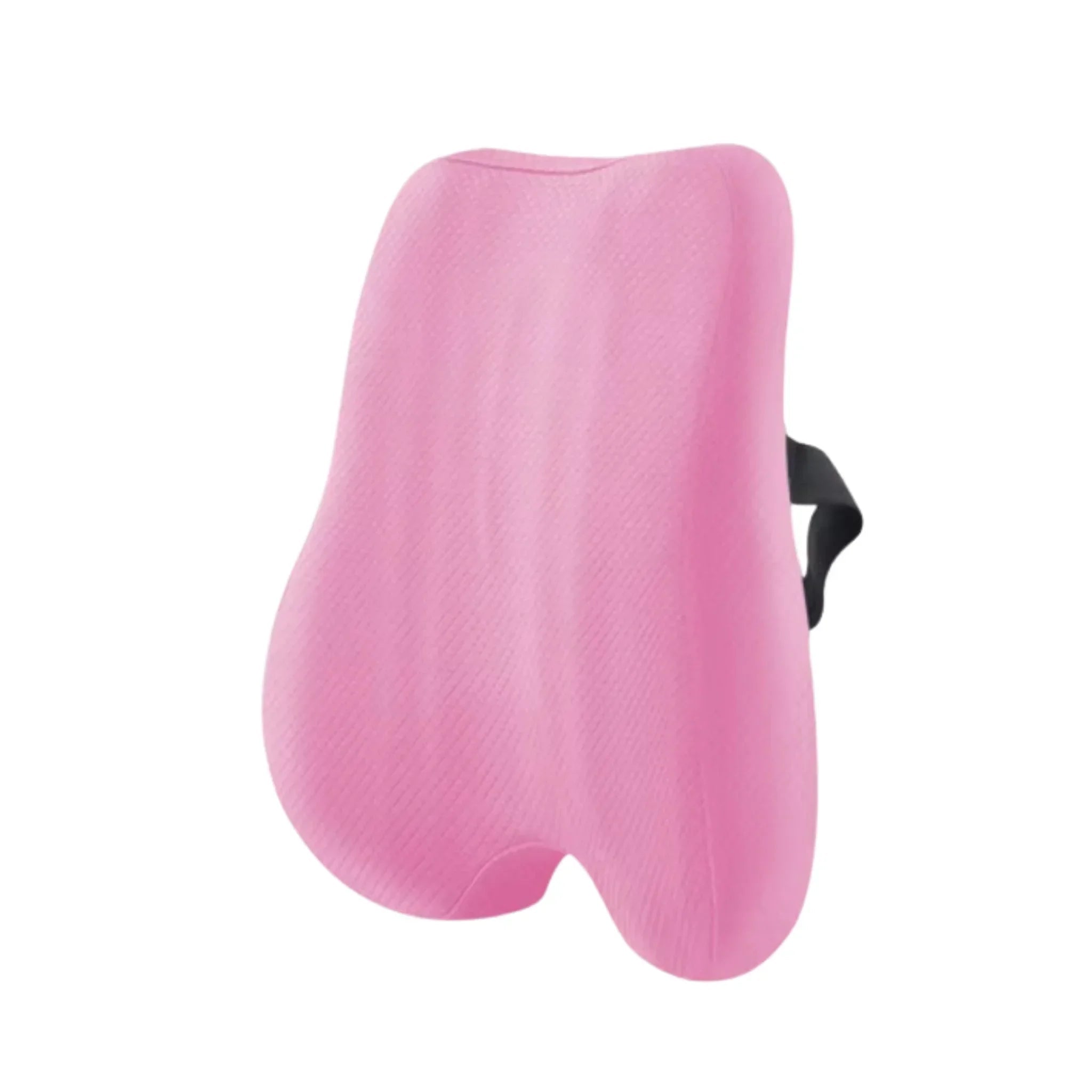 "Ergonomisches, orthopädisches Rückenpolster in Dunkelblau, Grau, Rosa für Komfort und Unterstützung am Arbeitsplatz."