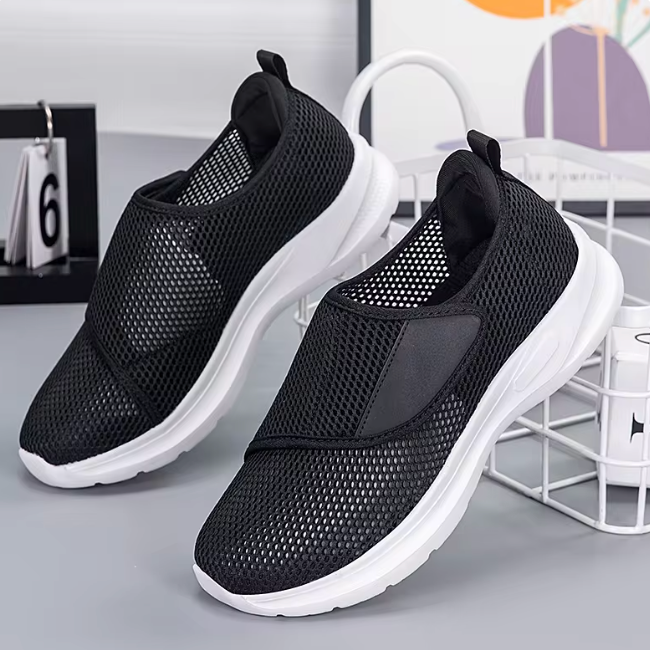 "Extra breite blaue Diabetikerschuhe für Herren, nahtloses Design, eleganter und bequemer Stil für jeden Anlass."