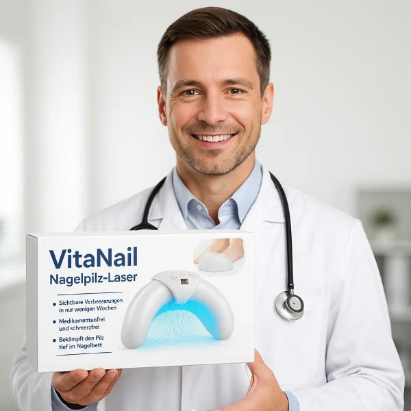 "Fortschrittliches Lasertherapiegerät zur effektiven Nagelpilzbehandlung, handlich und einfach zu bedienen."