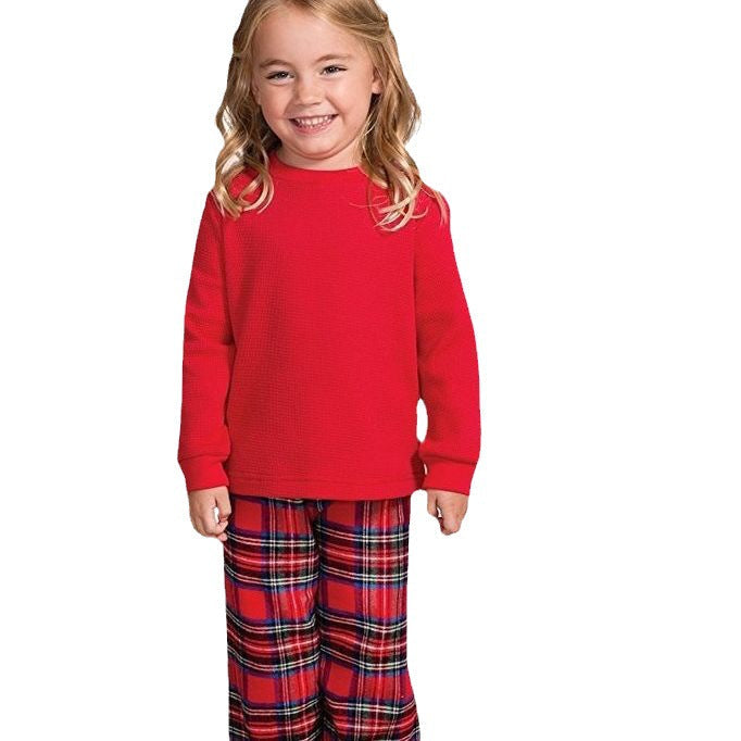 Gemütlicher Plaid-Familienpyjama für Weihnachten, klassisches Muster, weiches Material, für festliche Abende und Fotoshooting