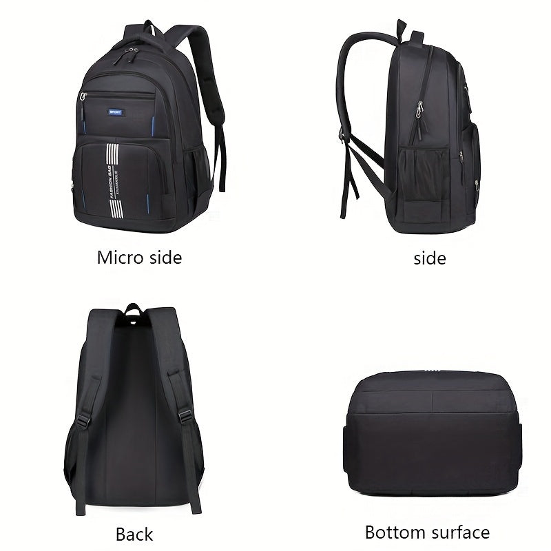 "Geräumiger Herrenrucksack mit Laptopfach, ergonomisch, vielseitig, in Blau, Grau, Grün, Schwarz für Büro und Reisen"