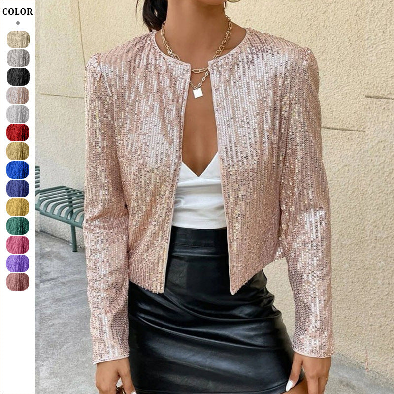 Glittrende cardigan bakfra