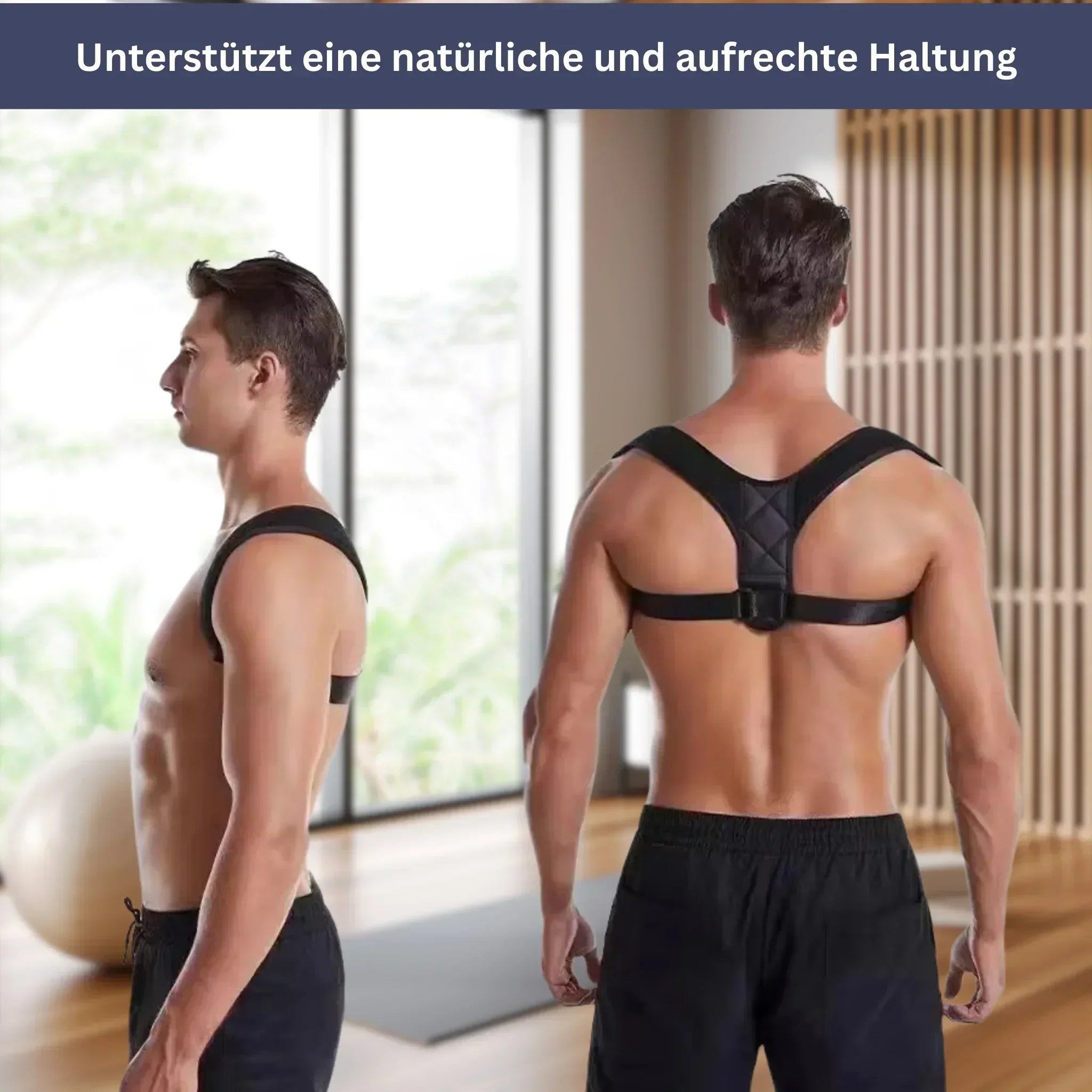 "Haltungskorrektor PostureLift, effektiv, atmungsaktiv, hautfreundlich, unsichtbar unter Kleidung, für optimale Körperhaltung