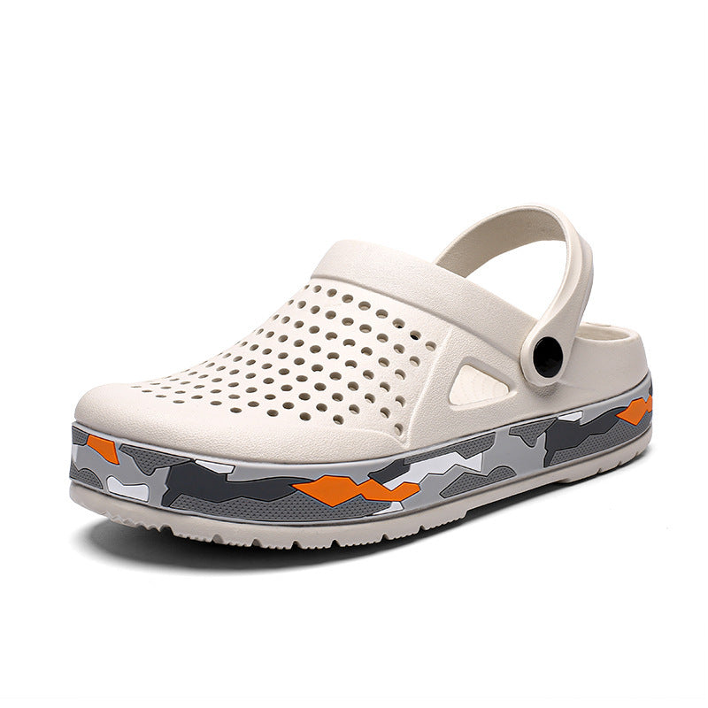 "Herren Outdoor Slip-On Clogs in Camouflage mit rutschfester Sohle, vielseitig für Abenteuer und stilvollen Komfort"