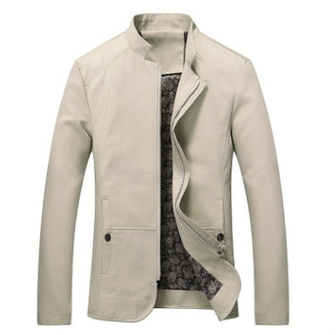 "Herren Übergangsjacke mit Seitentaschen, elegant, vielseitig, in Beige, Marine, Schwarz, für Frühling und Herbst geeignet."