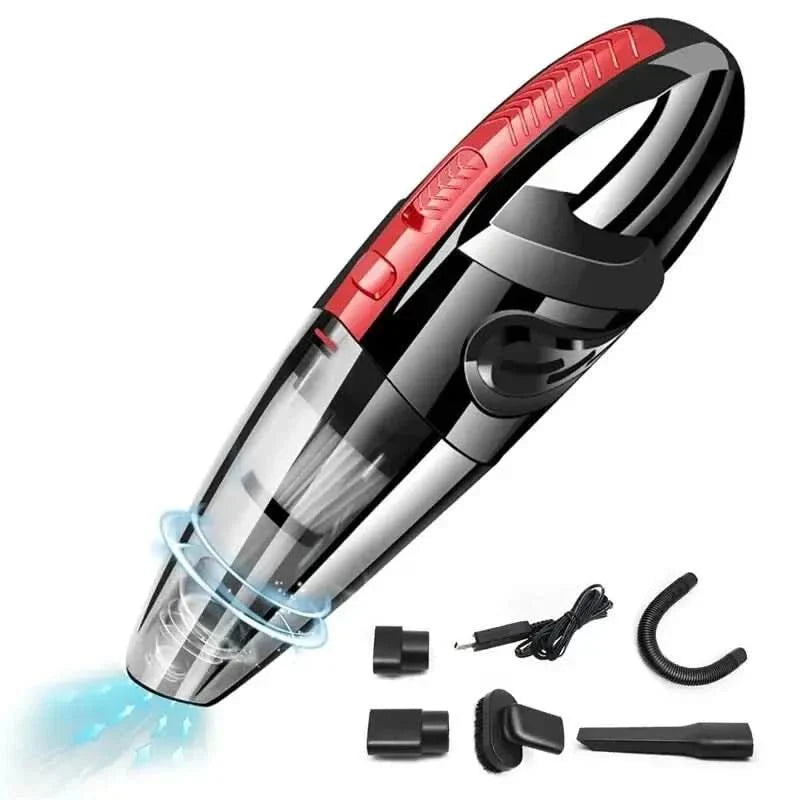 "Kabelloser, leistungsstarker 120W Handstaubsauger, schwarz, leicht, kompakt, ideal für flexible, gründliche Reinigung."