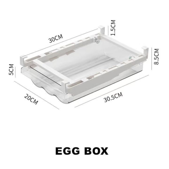 "Kühlschrank-Organizer platzsparend, BPA-frei, transparent, Schubladen für Eier, Obst, Gemüse effizient ordnen."