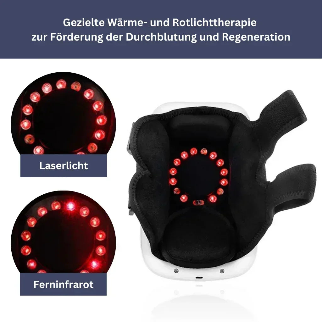 "Knie-Therapiegerät mit ergonomischem Design, schwarz, zur Schmerzlinderung durch Wärme- und Vibrationsfunktion"
