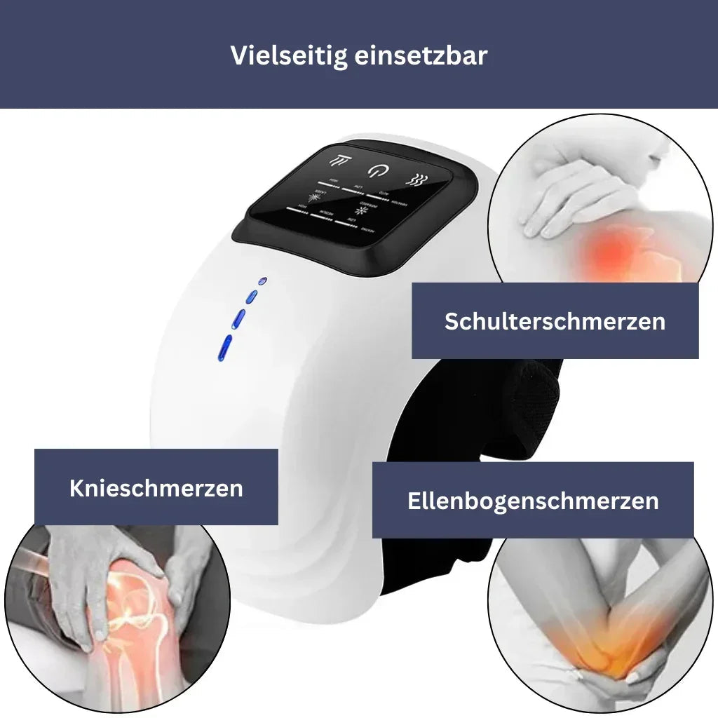 "Knie-Therapiegerät mit ergonomischem Design, schwarz, zur Schmerzlinderung durch Wärme- und Vibrationsfunktion"