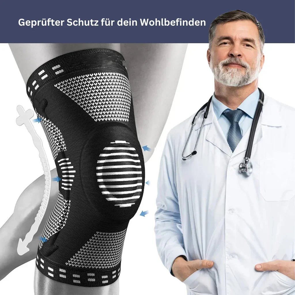 "Kniebandage für orthopädische Unterstützung in mehreren Farben, stabil, atmungsaktiv, geeignet für Sport und Alltag."