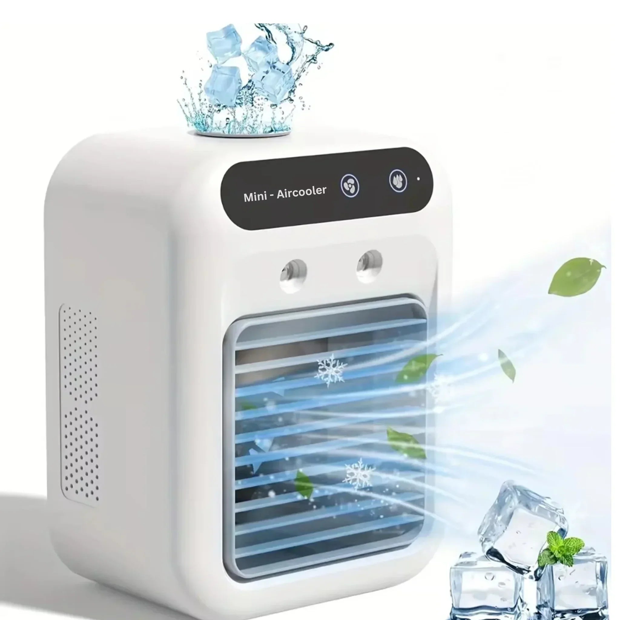 "Kompakte Sommer-Klimaanlage mit integriertem Duftlüfter, moderne Optik, sorgt für erfrischende und duftende Raumluft."